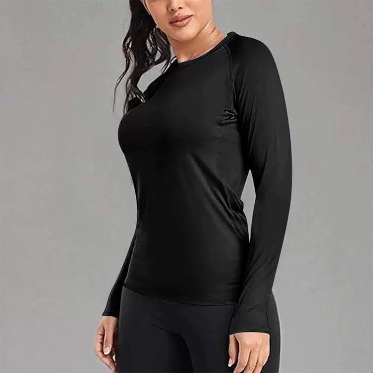 Women's  Base Layer Round Neck Slim Top
