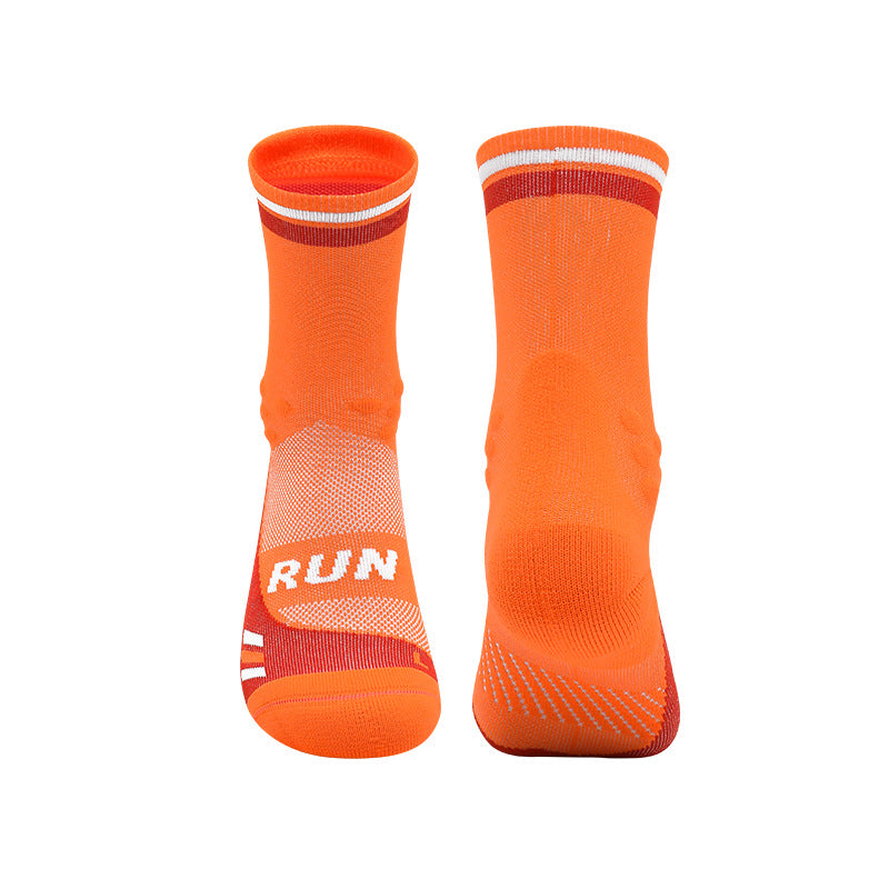 Marathon running socks - white/blue colourway