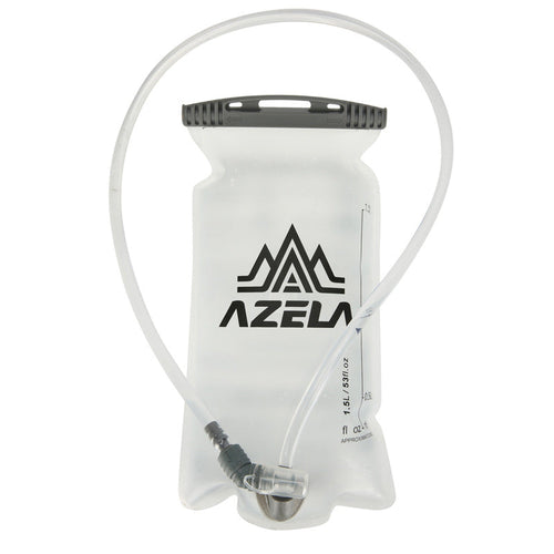 Azela 1.5L hydration bladder side view filled
