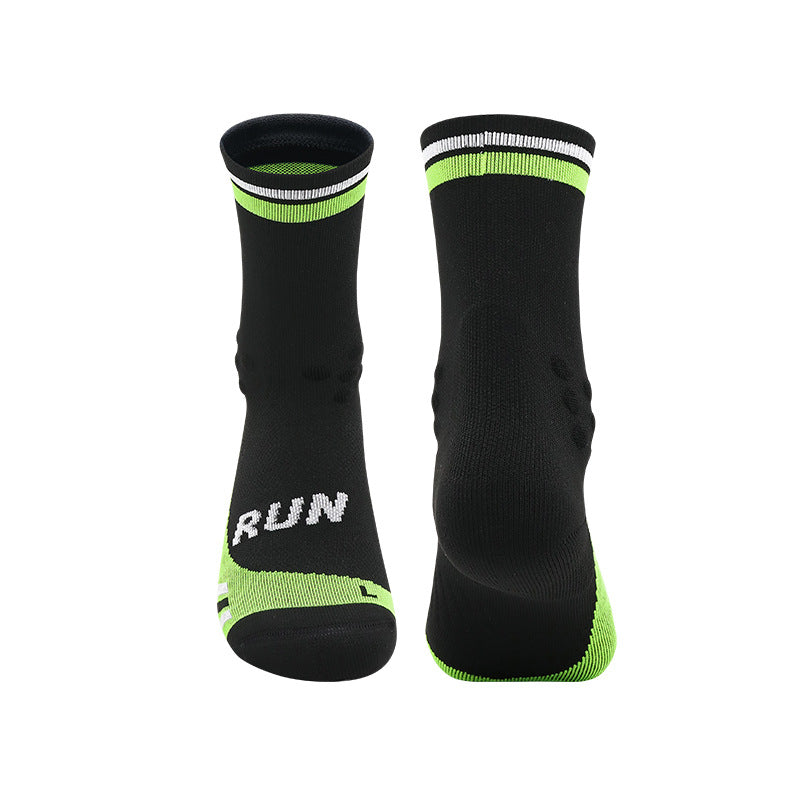 Marathon running socks - orange/red colourway