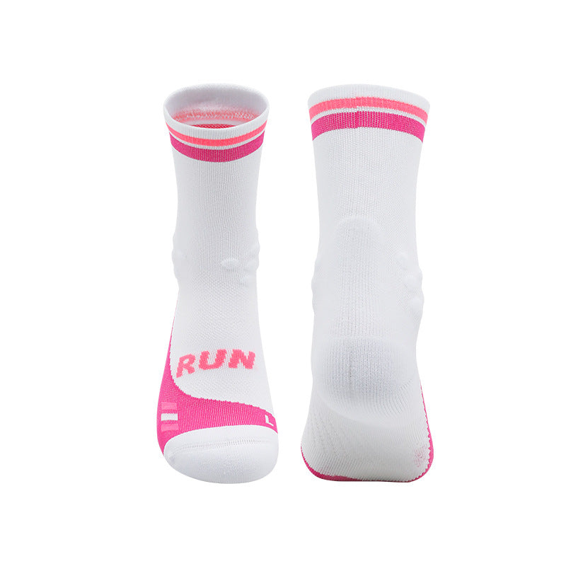 Marathon running socks - pink colourway