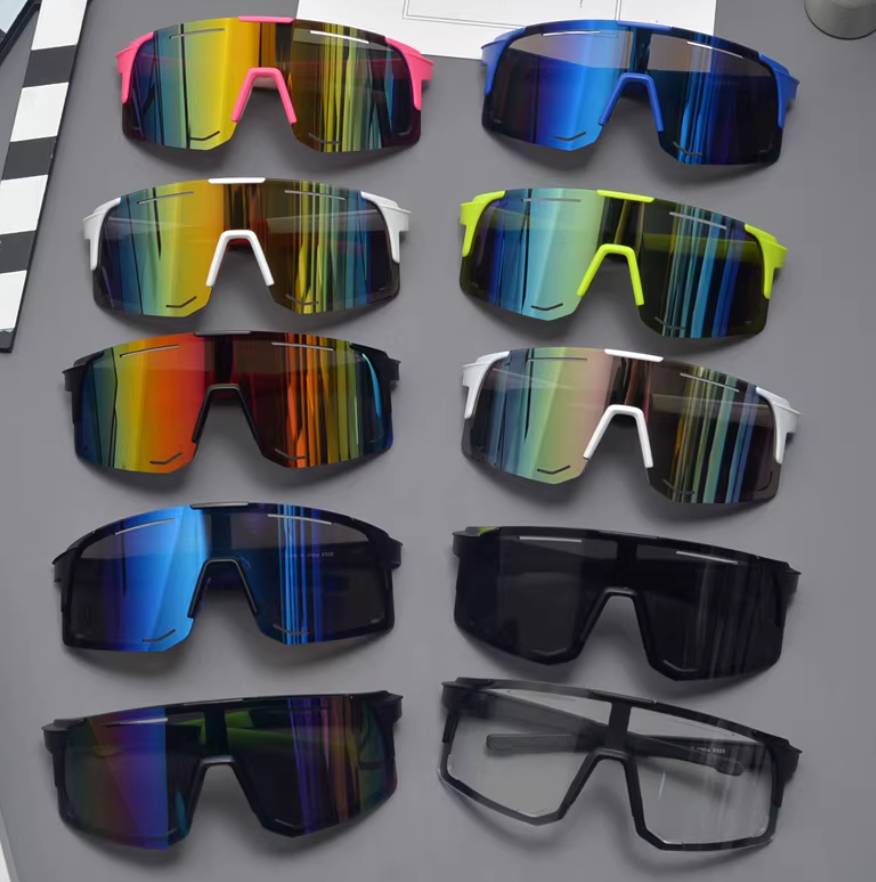 Windproof Sports Sunglasses with Colorful Lens